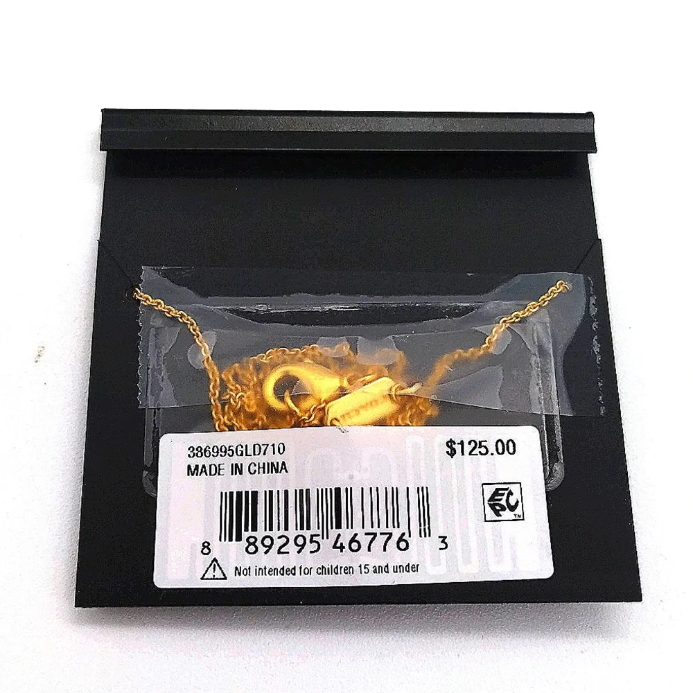COACH Pave Halo Necklace in Gold NWT $125 - Picture 4 of 8